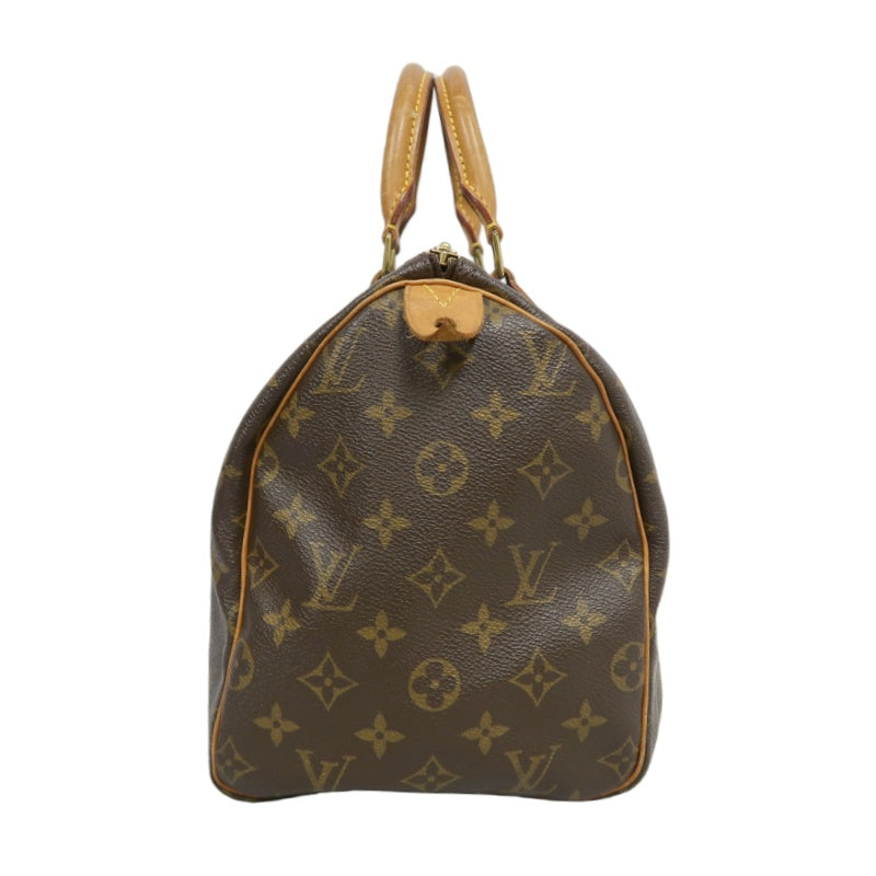 LOUIS VUITTON Monogram Speedy 30 Handbag Gold Hardware brown Cadena Padlock & 2 Keys
