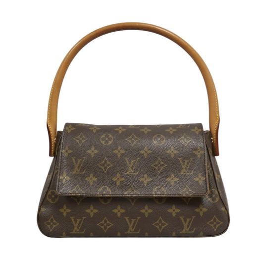 LOUIS VUITTON Monogram Mini Looping Shoulder Bag  Gold Hardware