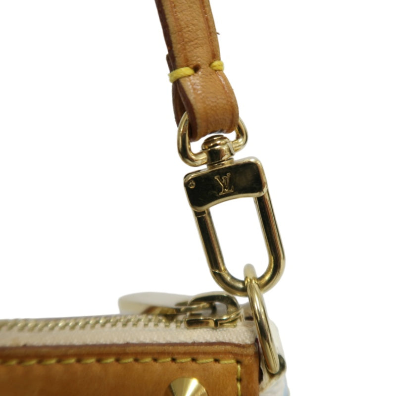 LOUIS VUITTON Monogram Multicolor Pochette Accessoires Pouch Clutch Blanc  Gold Hardware
