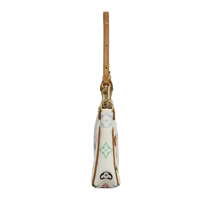 LOUIS VUITTON Monogram Multicolor Pochette Accessoires Pouch Clutch Blanc  Gold Hardware