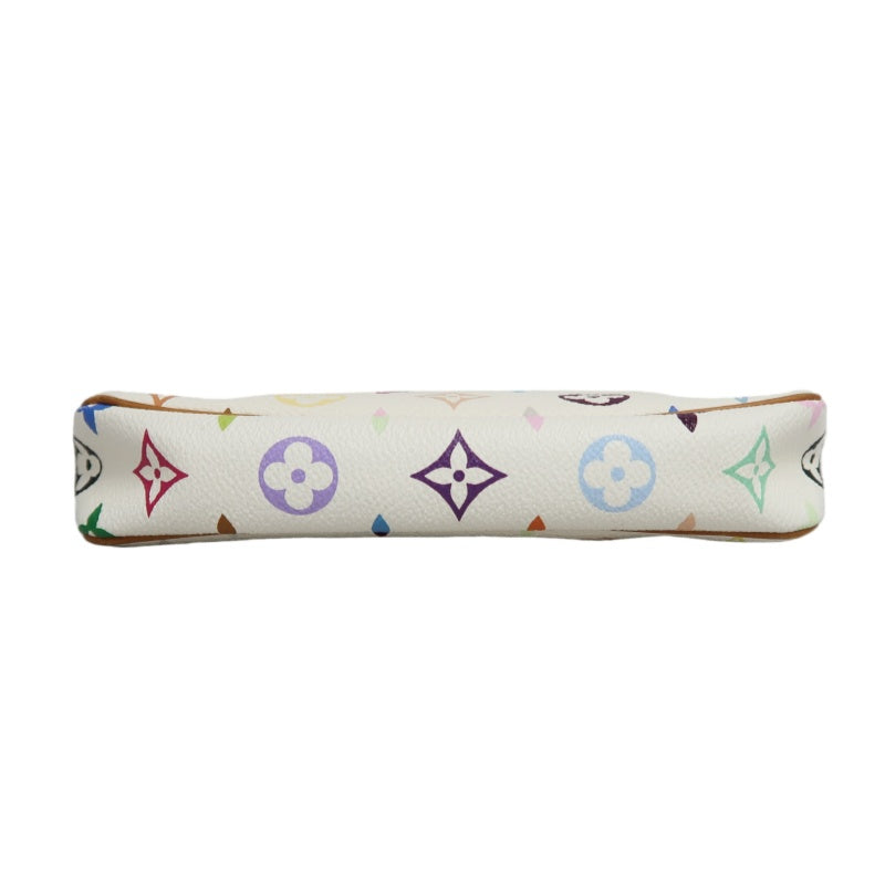 LOUIS VUITTON Monogram Multicolor Pochette Accessoires Pouch Clutch Blanc  Gold Hardware