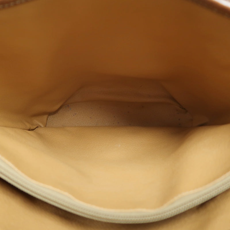 CELINE Macadam Tote Bag Bucket Style Brown Gold Plate