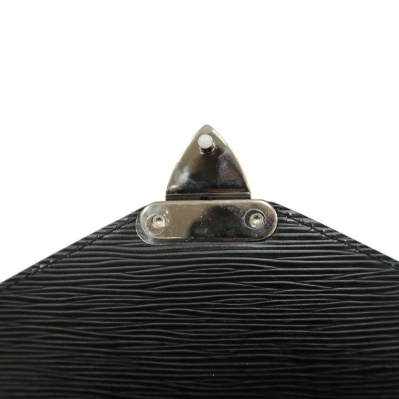 LOUIS VUITTON Epi Monceau Handbag Business Bag 2way Shoulder Black Silver Hardware With shoulderStrap
