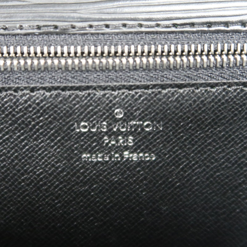 LOUIS VUITTON Epi Monceau Handbag Business Bag 2way Shoulder Black Silver Hardware With shoulderStrap