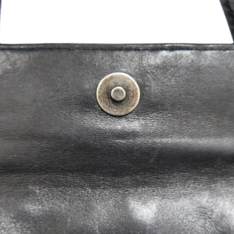CHANEL Wild Stitch Handbag lambskin Black Gold Hardware