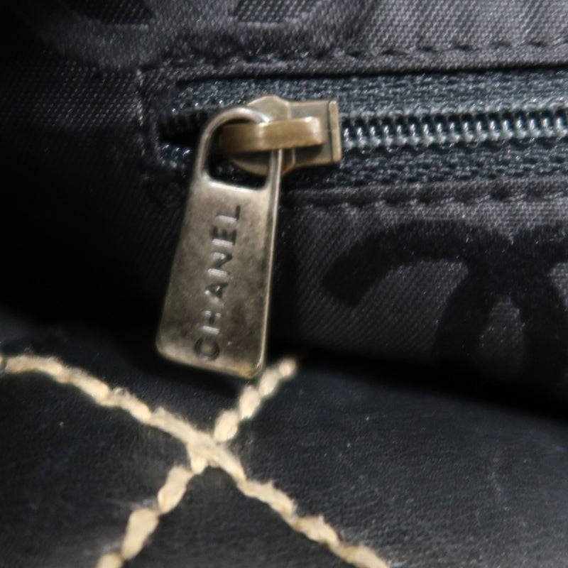 CHANEL Wild Stitch Handbag lambskin Black Gold Hardware