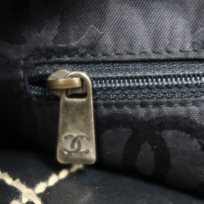 CHANEL Wild Stitch Handbag lambskin Black Gold Hardware
