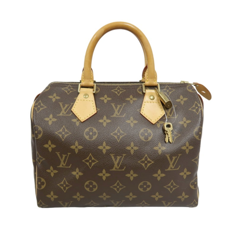 &nbsp;LOUIS VUITTON Monogram Speedy 25 HandbagM41528 Gold Hardware Cadena Padlock ・ 2 Keys