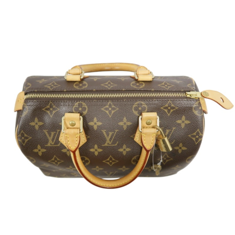 &nbsp;LOUIS VUITTON Monogram Speedy 25 HandbagM41528 Gold Hardware Cadena Padlock ・ 2 Keys