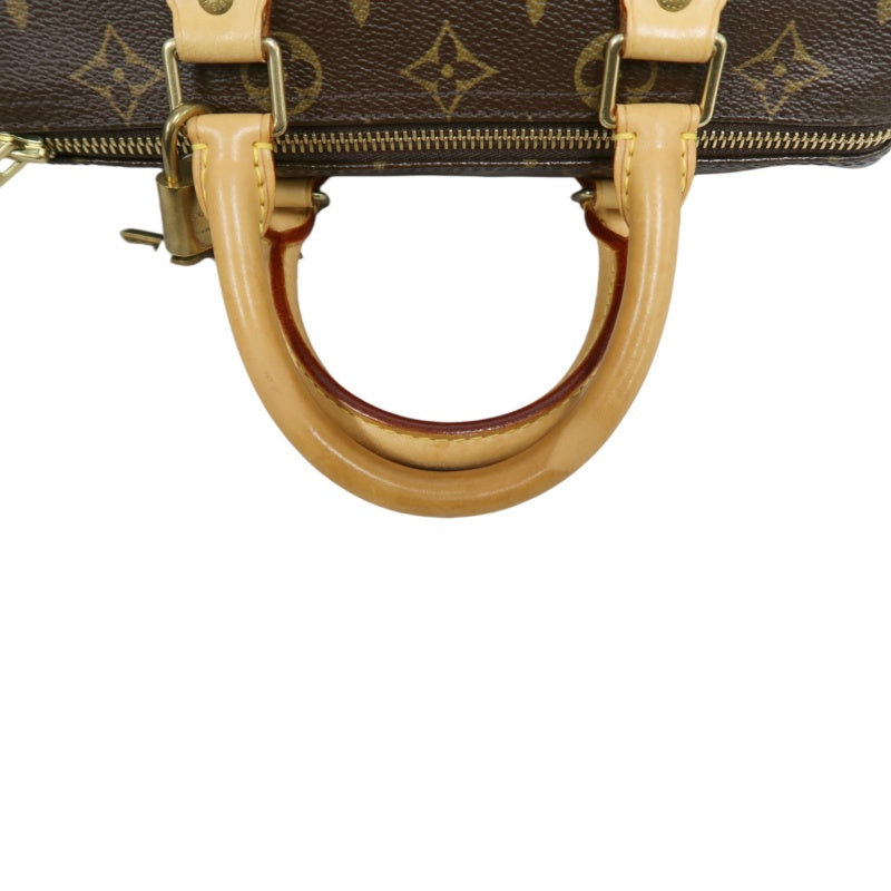 &nbsp;LOUIS VUITTON Monogram Speedy 25 HandbagM41528 Gold Hardware Cadena Padlock ・ 2 Keys