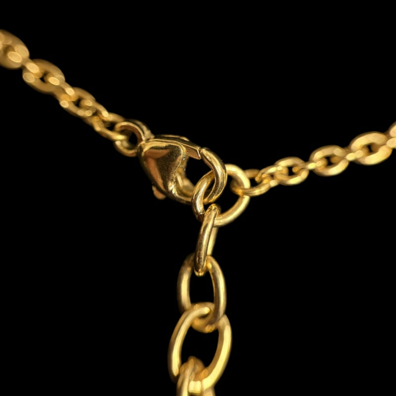 LOUIS VUITTON Necklace Essential V Accessory M Gold Metal V Motif  Box ・ Dust Bag