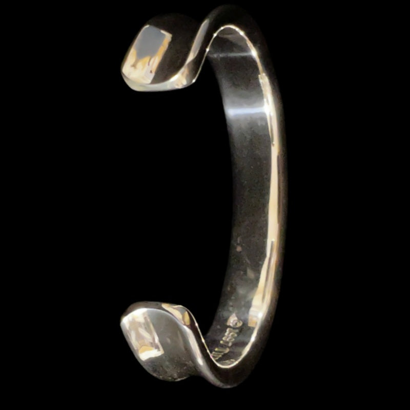 TIFFANY & CO. 1837 Narrow Bangle Bracelet Cuff 925 Silver Total Weight Approx 42.2g T&CO 1837 Stamped