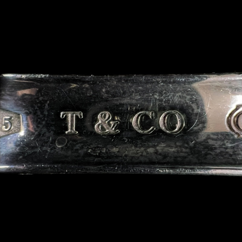 TIFFANY & CO. 1837 Narrow Bangle Bracelet Cuff 925 Silver Total Weight Approx 27.0g T&CO 1837 Stamped Open Bangle