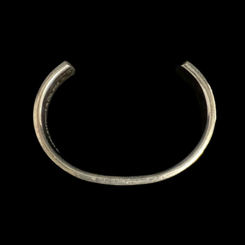 TIFFANY & CO. 1837 Narrow Bangle Bracelet Cuff 925 Silver Total Weight Approx 27.0g T&CO 1837 Stamped Open Bangle