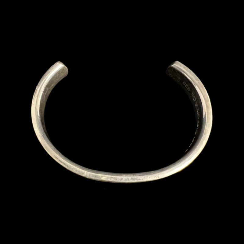 TIFFANY & CO. 1837 Narrow Bangle Bracelet Cuff 925 Silver Total Weight Approx 27.0g T&CO 1837 Stamped Open Bangle