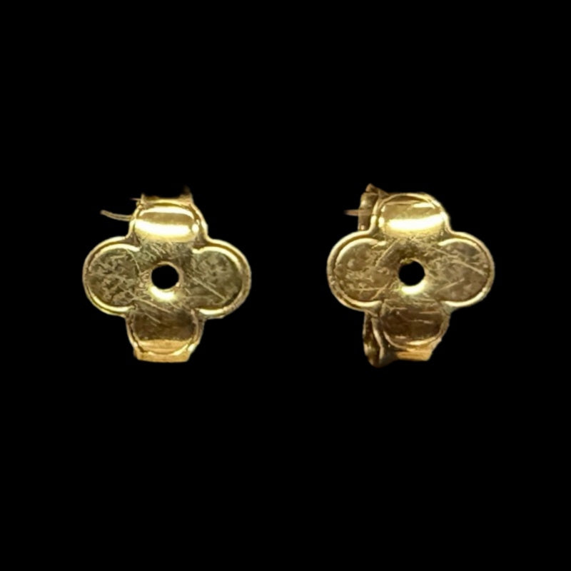 LOUIS VUITTON Boucle d'Oreille Blooming Earrings Accessory M64859 Gold Metal Asymmetric Flower Monogram Pair