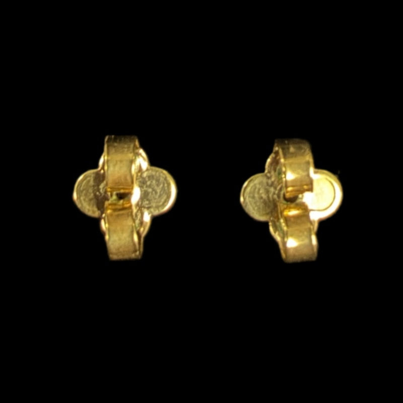LOUIS VUITTON Boucle d'Oreille Blooming Earrings Accessory M64859 Gold Metal Asymmetric Flower Monogram Pair