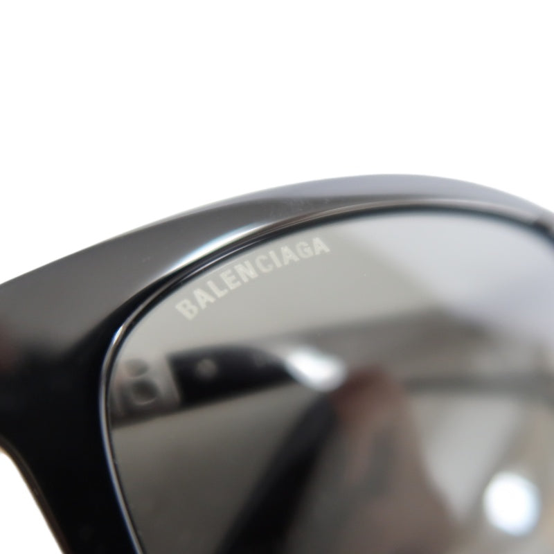 BALENCIAGA Sunglasses Eyewear Black Frame Gray Lens Wellington Style Case & Cleaning Cloth