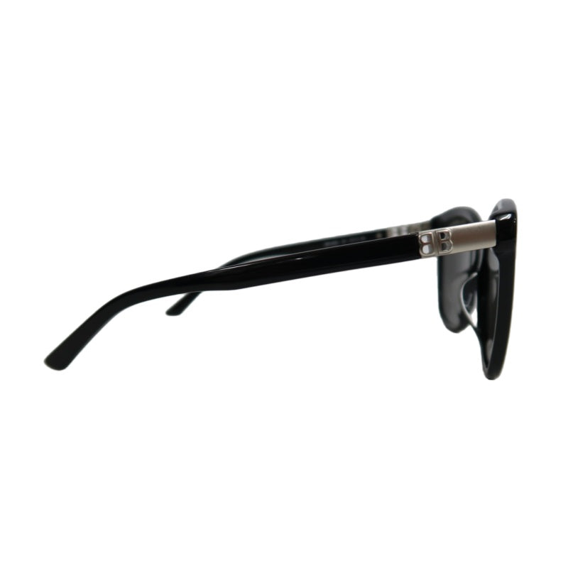 BALENCIAGA Sunglasses Eyewear Black Frame Gray Lens Wellington Style Case & Cleaning Cloth