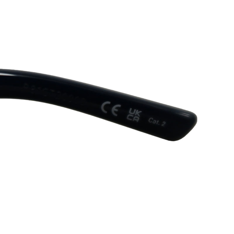 ALENCIAGA Sunglasses Eyewear 57□16-145 Black Frame Gradient Gray Lens Cat Eye Case & Cloth