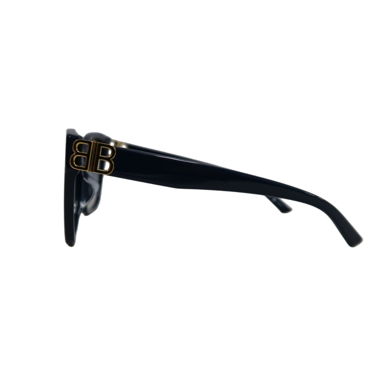 ALENCIAGA Sunglasses Eyewear 57□16-145 Black Frame Gradient Gray Lens Cat Eye Case & Cloth