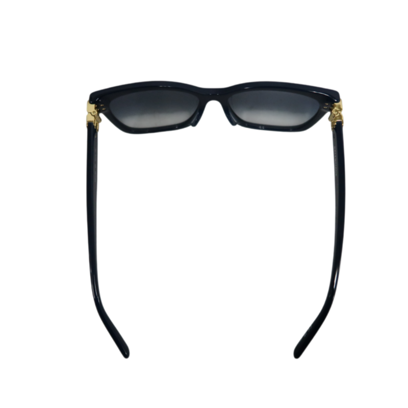 ALENCIAGA Sunglasses Eyewear 57□16-145 Black Frame Gradient Gray Lens Cat Eye Case & Cloth