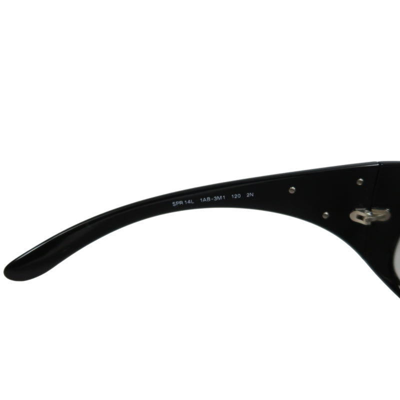 PRADA Sunglasses Eyewear 　 Black Frame Gradient Gray Lens Shield Mask Style  Case