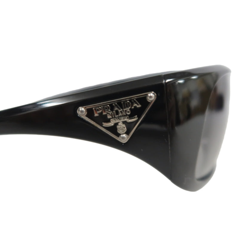 PRADA Sunglasses Eyewear 　 Black Frame Gradient Gray Lens Shield Mask Style  Case