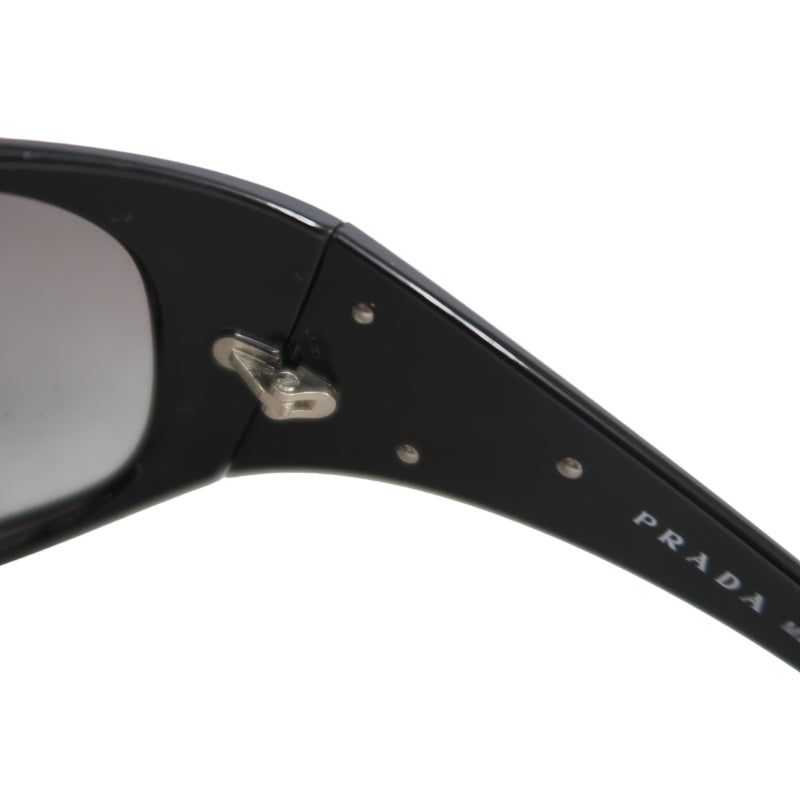 PRADA Sunglasses Eyewear 　 Black Frame Gradient Gray Lens Shield Mask Style  Case
