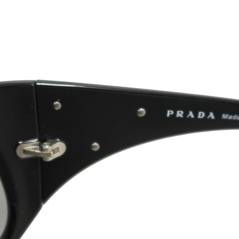 PRADA Sunglasses Eyewear 　 Black Frame Gradient Gray Lens Shield Mask Style  Case