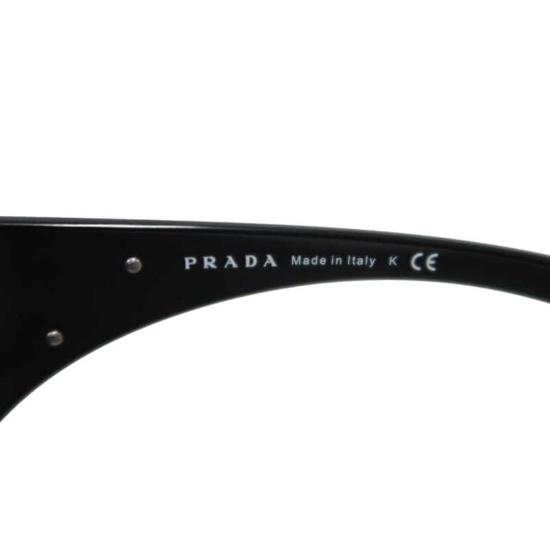 PRADA Sunglasses Eyewear 　 Black Frame Gradient Gray Lens Shield Mask Style  Case