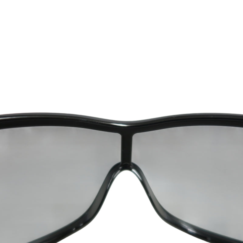 PRADA Sunglasses Eyewear 　 Black Frame Gradient Gray Lens Shield Mask Style  Case