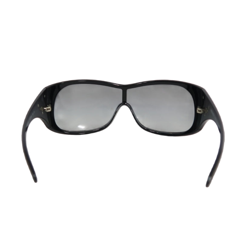 PRADA Sunglasses Eyewear 　 Black Frame Gradient Gray Lens Shield Mask Style  Case