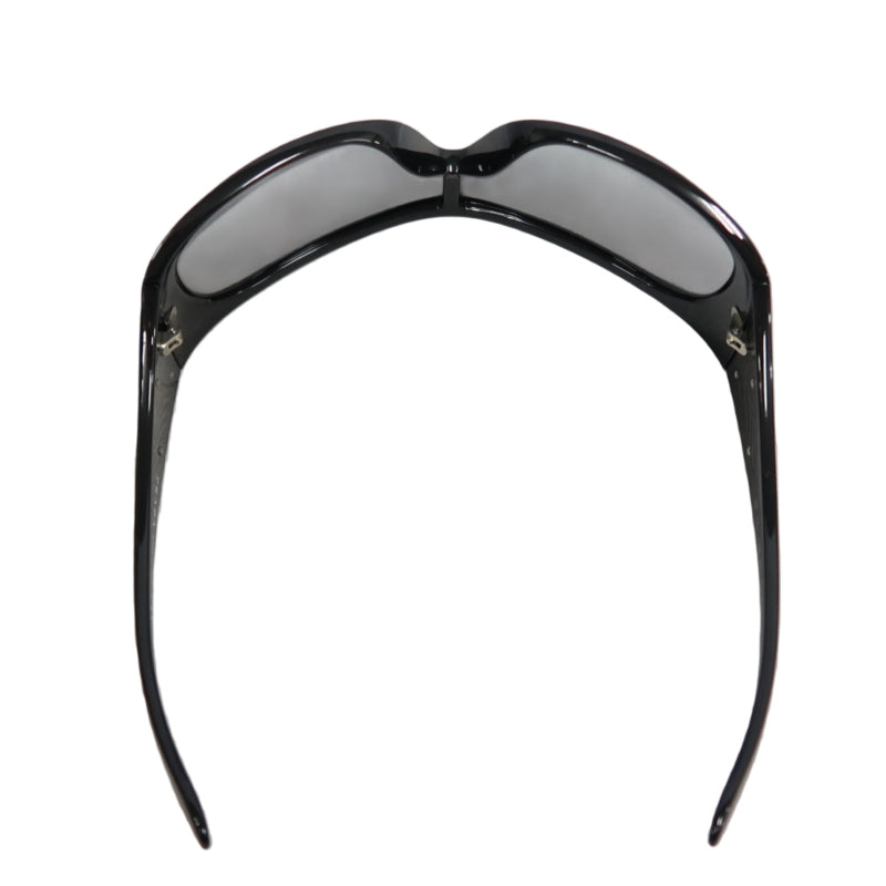 PRADA Sunglasses Eyewear 　 Black Frame Gradient Gray Lens Shield Mask Style  Case
