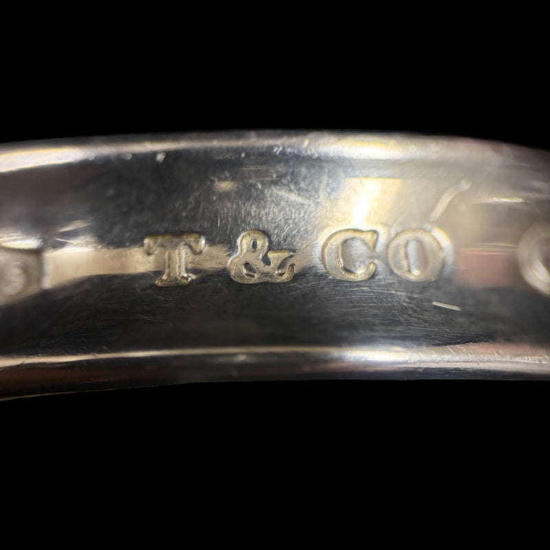TIFFANY & Co. 1837 Narrow Bangle Accessory 925 Silver Open Cuff Total Weight Approx 43.1g  Dust Bag (Stained)