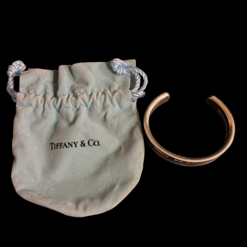 TIFFANY & Co. 1837 Narrow Bangle Accessory 925 Silver Open Cuff Total Weight Approx 43.1g  Dust Bag (Stained)