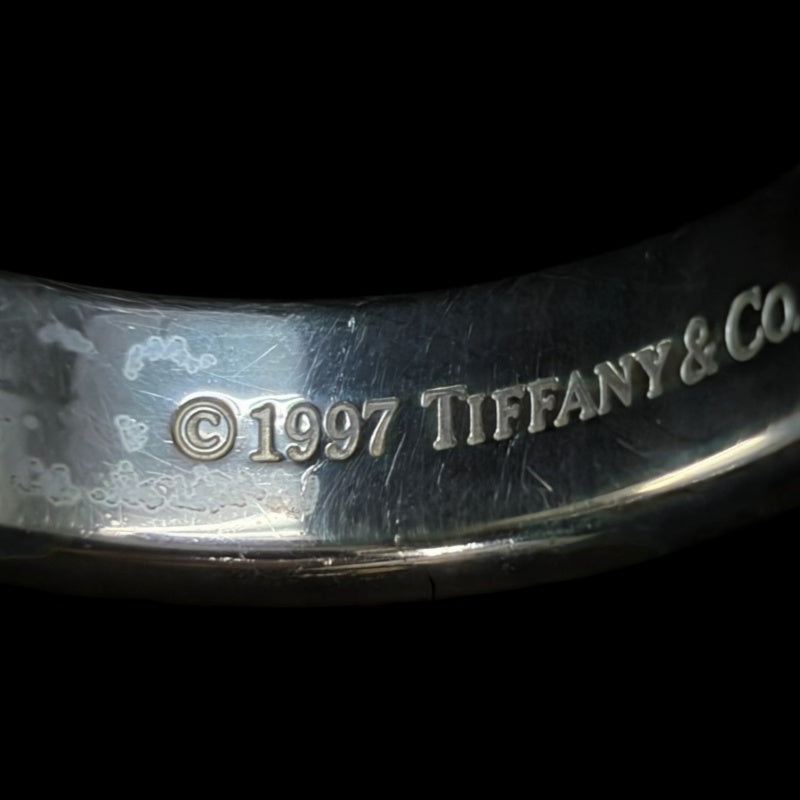 TIFFANY & Co. 1837 Narrow Bangle Accessory 925 Silver Open Cuff Total Weight Approx 43.1g  Dust Bag (Stained)