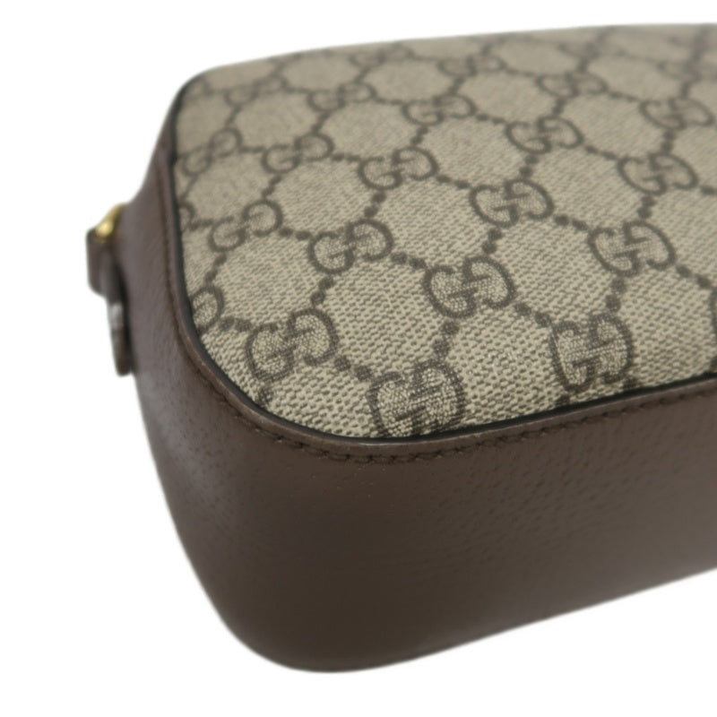 GUCCI GG Supreme Neo-Vintage Sherry Line Pvc Shoulder Camera Bag In Brown