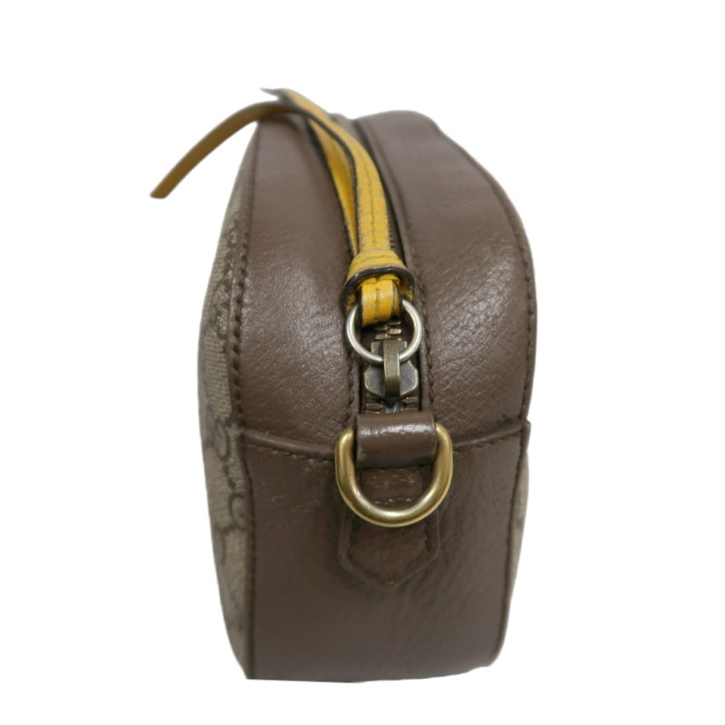 GUCCI GG Supreme Neo-Vintage Sherry Line Pvc Shoulder Camera Bag In Brown