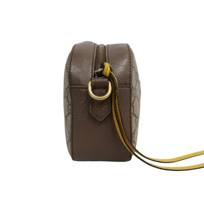 GUCCI GG Supreme Neo-Vintage Sherry Line Pvc Shoulder Camera Bag In Brown