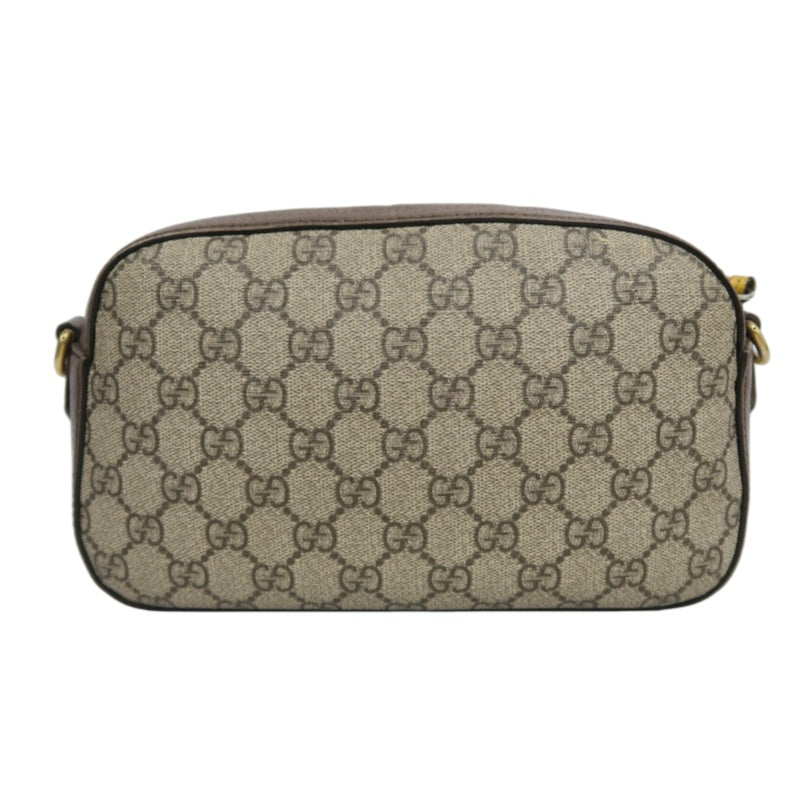 GUCCI GG Supreme Neo-Vintage Sherry Line Pvc Shoulder Camera Bag In Brown