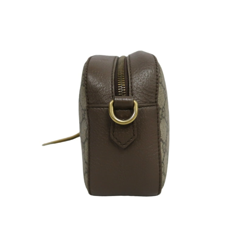GUCCI GG Supreme Neo-Vintage Sherry Line Pvc Shoulder Camera Bag In Brown