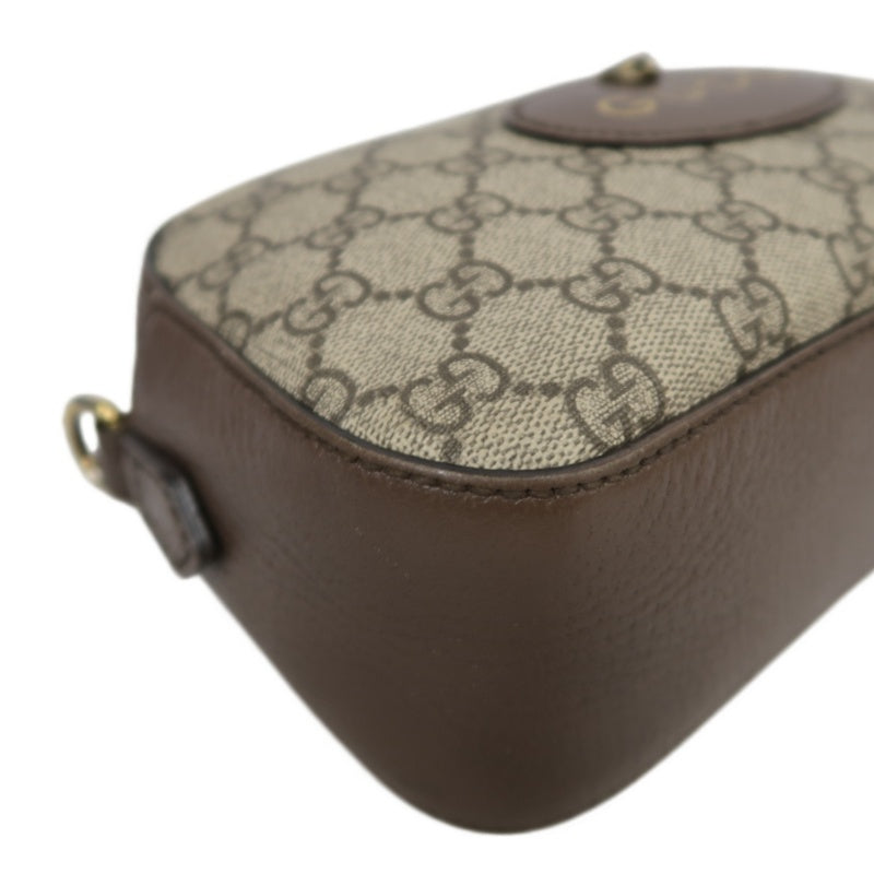 GUCCI GG Supreme Neo-Vintage Sherry Line Pvc Shoulder Camera Bag In Brown