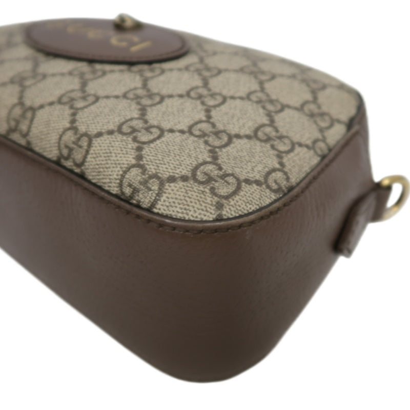 GUCCI GG Supreme Neo-Vintage Sherry Line Pvc Shoulder Camera Bag In Brown