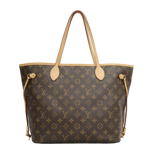 LOUIS VUITTON Monogram Neverfull Pvc Tote Shoulder Bag With Pouch In Brown