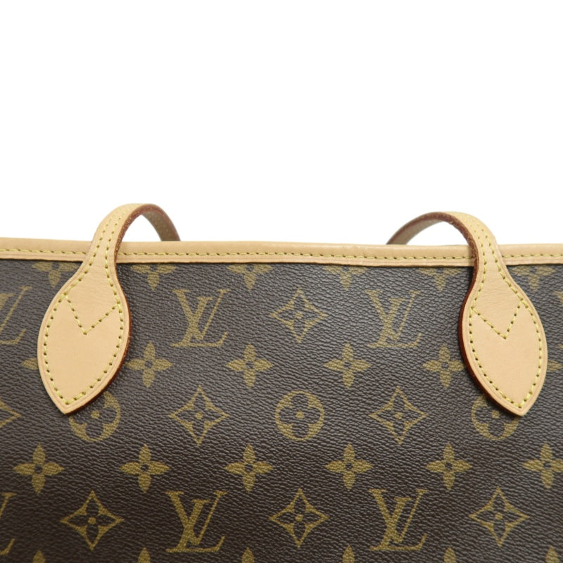 LOUIS VUITTON Monogram Neverfull Pvc Tote Shoulder Bag With Pouch In Brown