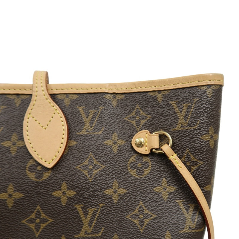 LOUIS VUITTON Monogram Neverfull Pvc Tote Shoulder Bag With Pouch In Brown