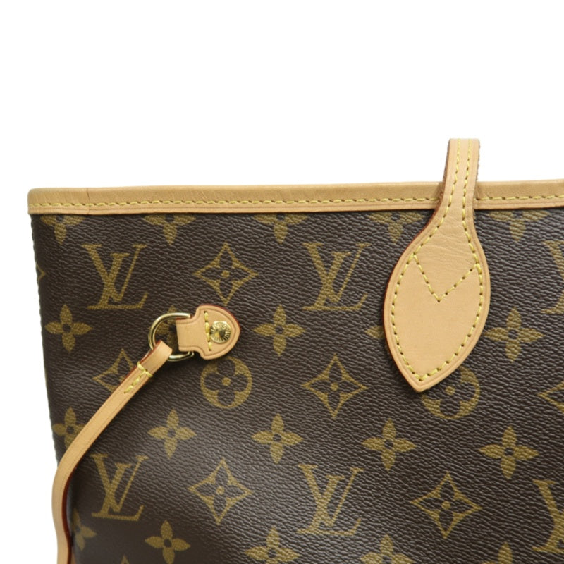 LOUIS VUITTON Monogram Neverfull Pvc Tote Shoulder Bag With Pouch In Brown