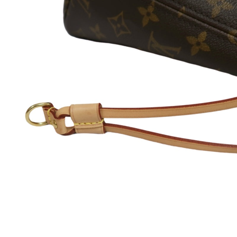 LOUIS VUITTON Monogram Neverfull Pvc Tote Shoulder Bag With Pouch In Brown