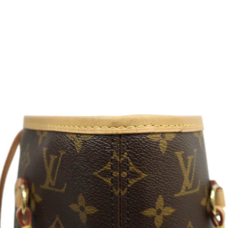 LOUIS VUITTON Monogram Neverfull Pvc Tote Shoulder Bag With Pouch In Brown